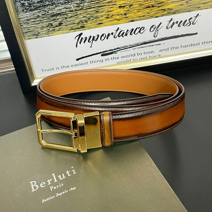 Belt,3.5cm,BLTBT0002 - ベルルッティメンズレザーベルト,3.5cm,ブラウン