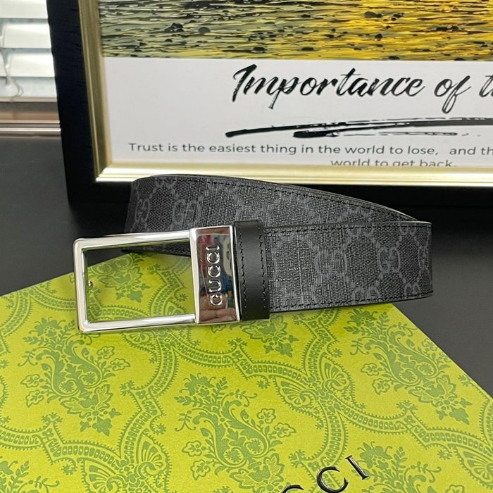 グッチ メンズ モダン ブラック ベルト -Belts - gu700x