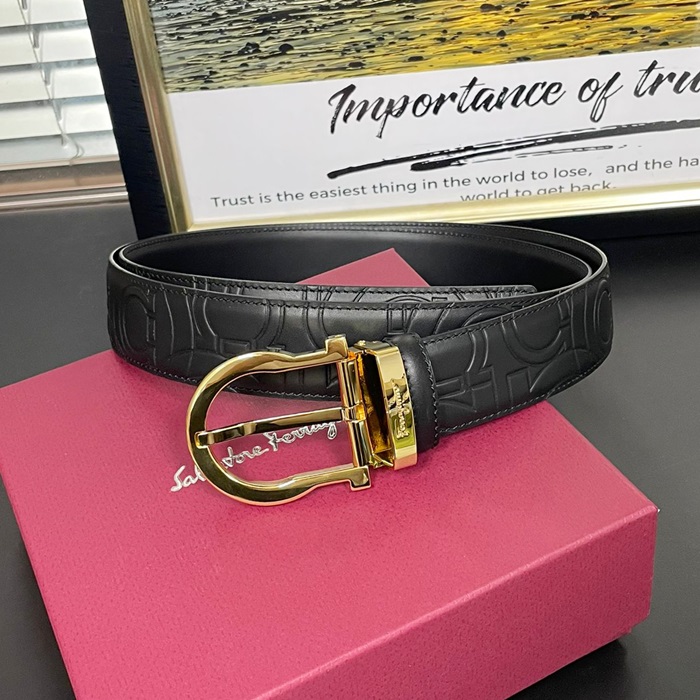   Belt,3.5cm,FERBT0079 - フェラガモメンズレザーベルト,3.5cm,ブラック