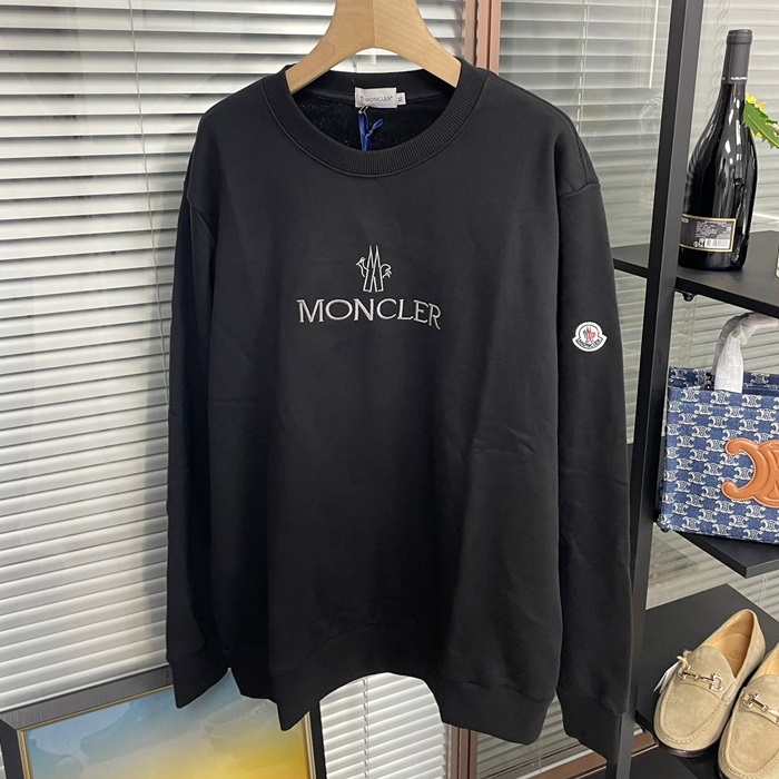 モンクレール メンズ ブラック クルーネック ニット - Knits - mo62x