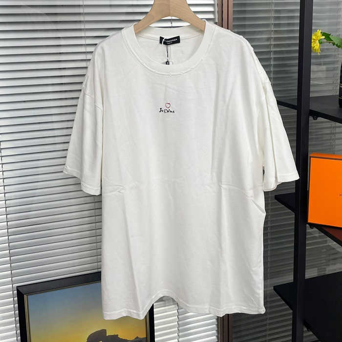 バレンシアガ メンズ ホワイト クルーネック 半袖Tシャツ -  White Short sleeved  - ba556x