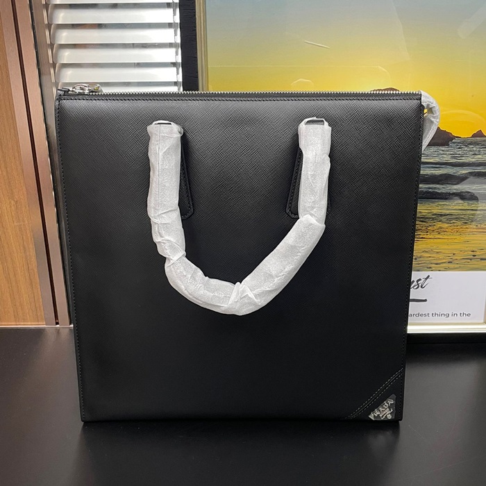 Saffiano  ,34CM - プラダ サフィアーノ メンズ ブリーフケース 2VG079-9,34CM,ブラック