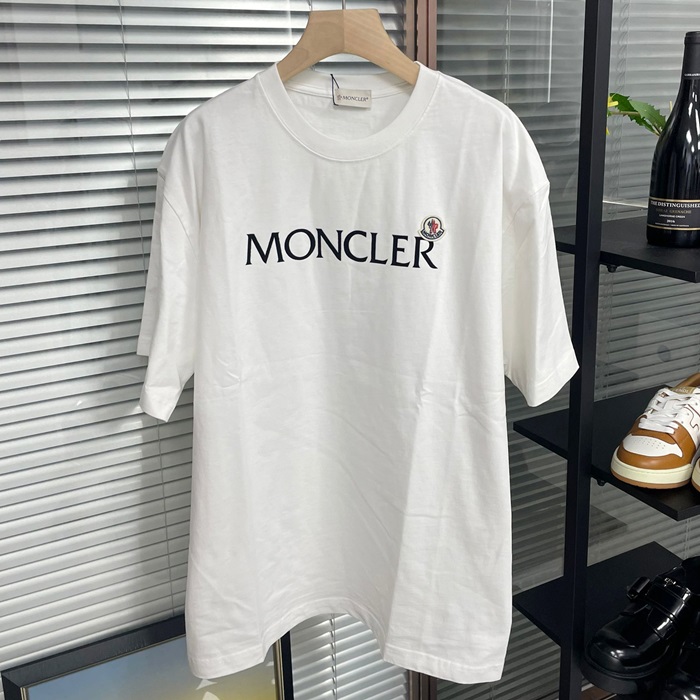 モンクレール メンズ ホワイト 半袖Tシャツ - White  - moc430x