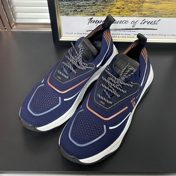 ベルルッティ メンズ ネイビー スニーカー - Shadow  - bes780x