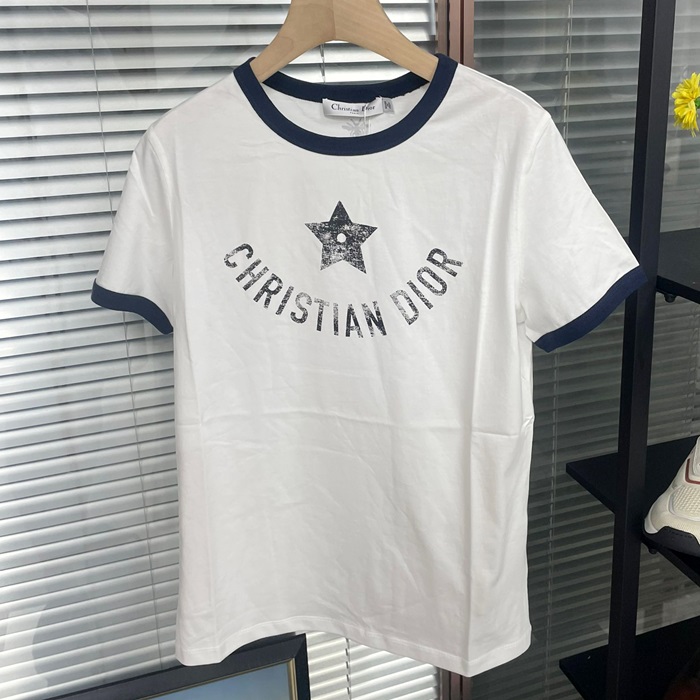 ディオール レディース ホワイト 半袖Tシャツ -   White  - dic966x