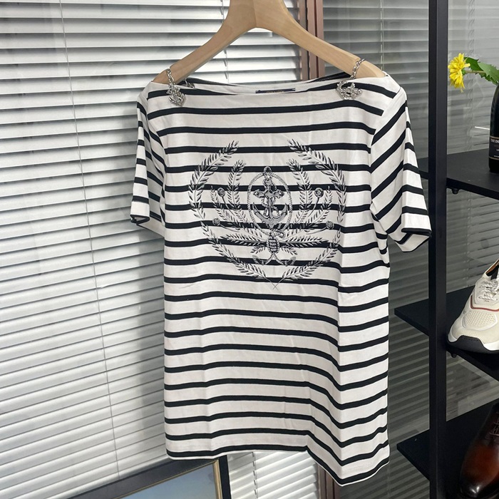 ルイヴィトン レディース ホワイト 半袖Tシャツ - White  - lvc1181x