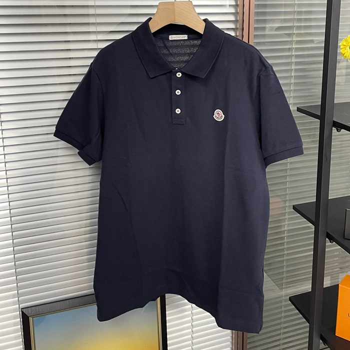 モンクレール メンズ ネイビー ポロ 半袖Tシャツ -  - moc433x
