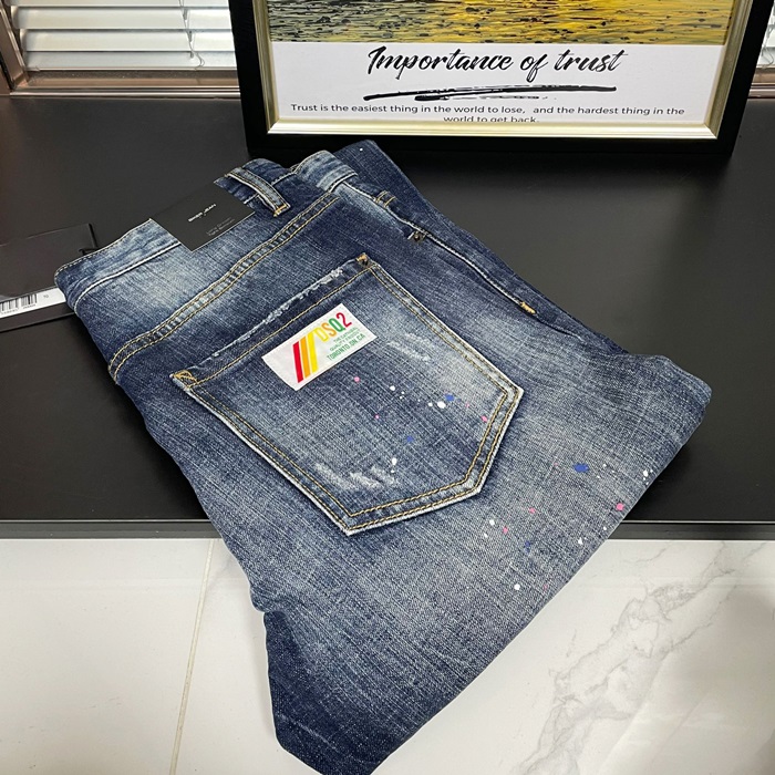 Dsquared2Casual ディースクエアード22メンズ カジュアル デニム ジーンズ Dsq0053x.ブルー