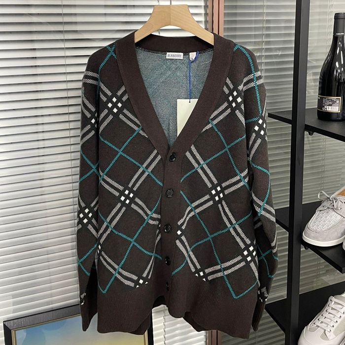 バーバリー メンズ Vネック カーディガン -   - buc2128x