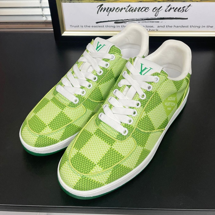 ルイヴィトン メンズ グリーン スニーカー -  Green  - lvs908x