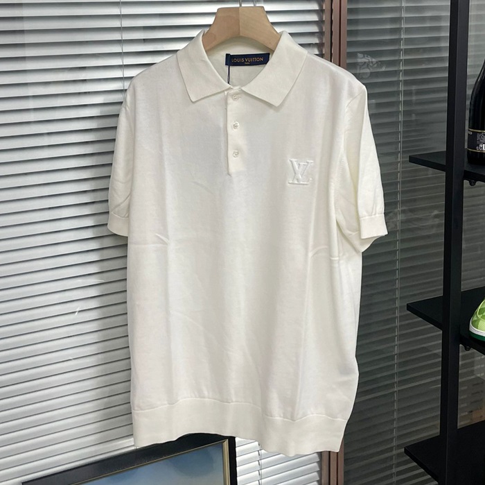 ルイヴィトン メンズ ホワイト ポロ 半袖Tシャツ -  White  - lvc1257x