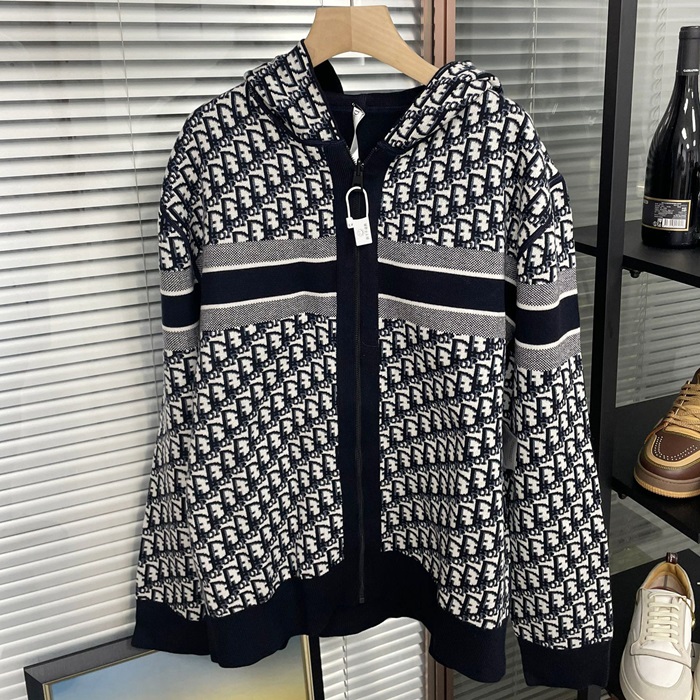 ディオール メンズ リバーシブル フード ジッパー カーディガン -  Nvay  - di475x