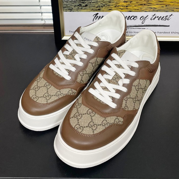 グッチ メンズ ブラウン スニーカー -Brown  - gus1088x