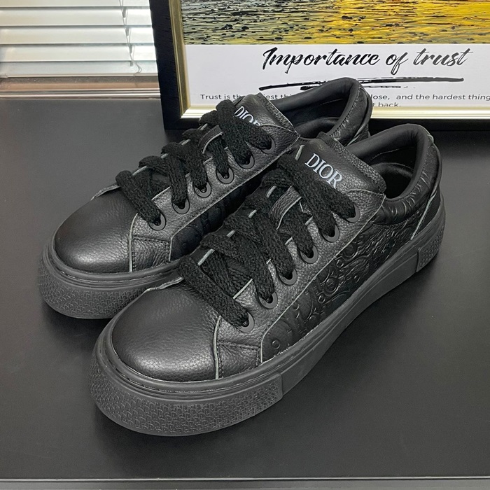 ディオール メンズ オブリーク ブラック スニーカー -  Oblique  - dis729x