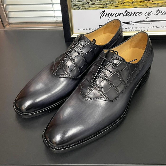 Berluti,BERTS0258 - ベルルッティメンズレザーオックスフォードネイビー