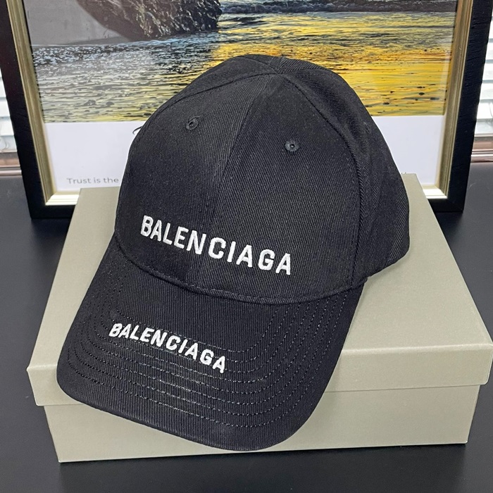 バレンシアガ ユニセックス ブラック ボールキャップ - Ballcap - acc1075x