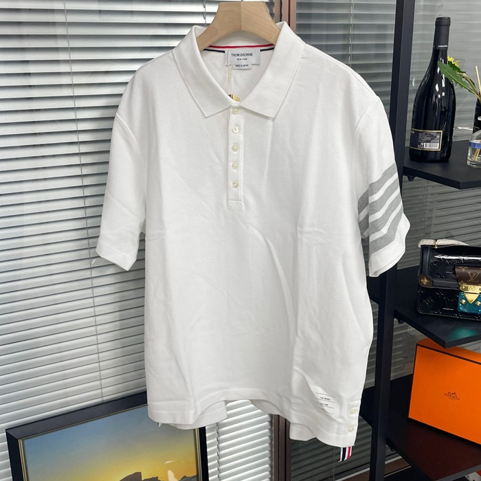 トムブラウン メンズ ポロ 半袖Tシャツ - Polo  - thc1306x