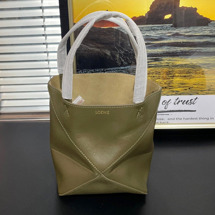 ロエベ レディース パズル カーキ トートバッグ -  Puzzle - lob957x