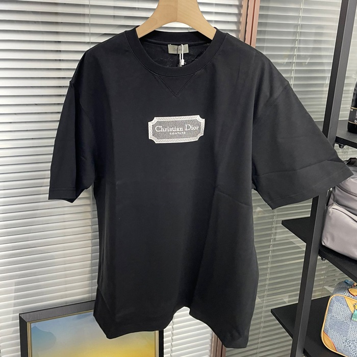 ディオール メンズ ブラック 半袖Tシャツ -   - dic284x