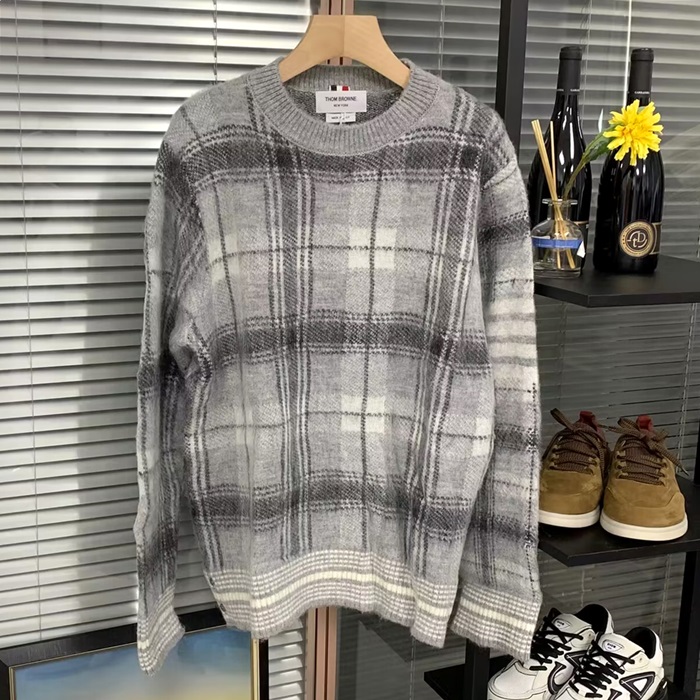 トムブラウン メンズ グレー ニット - Gray Knits - thc26x