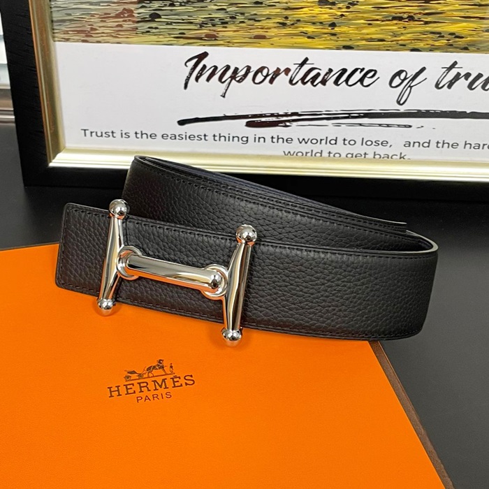   Belt,3.8cm,HERBT0148 - エルメスメンズレザーベルト,3.8cm,ネイビー
