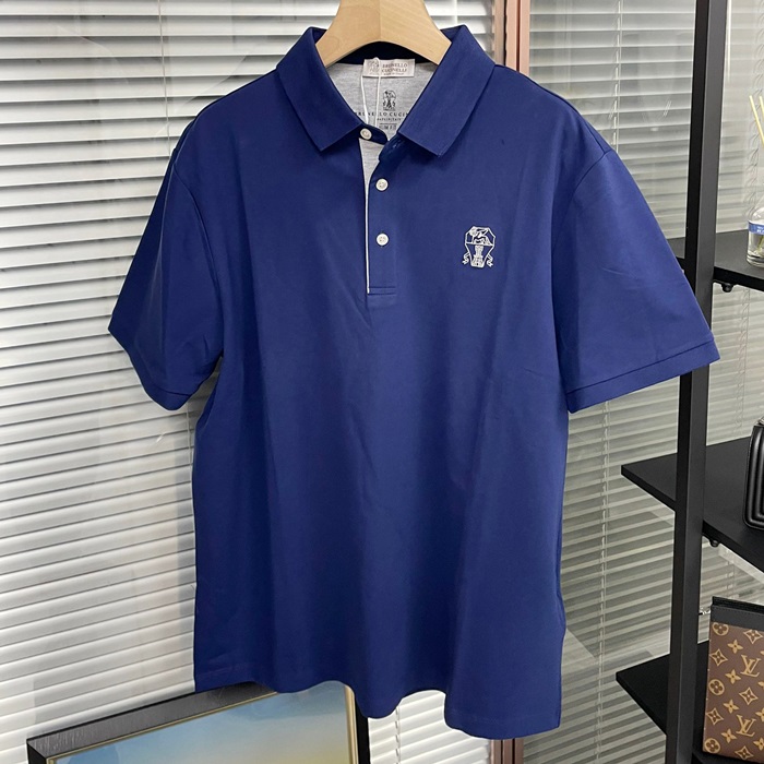 ブルネロクチネリ メンズ ブルー ポロ 半袖Tシャツ -  Cucinelli  - brc487x