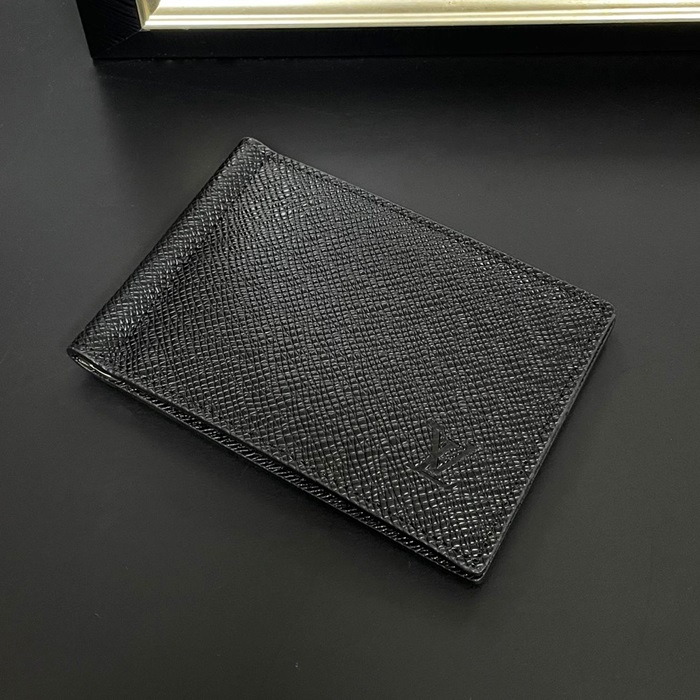  Money Clip ,M68613 - ルイヴィトンユニセックスレザーマネークリップ LOUW0211(12CM).ブラック