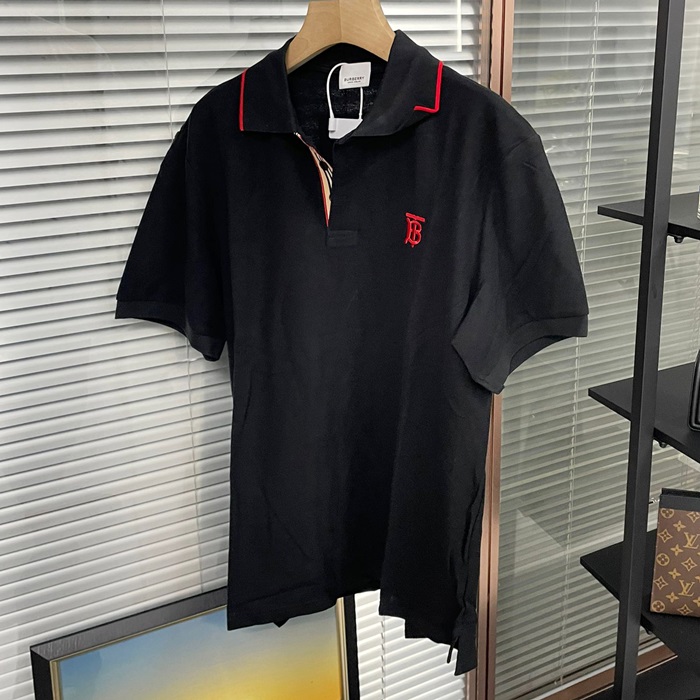 バーバリー メンズ ブラック ポロ Tシャツ -  - buc311x