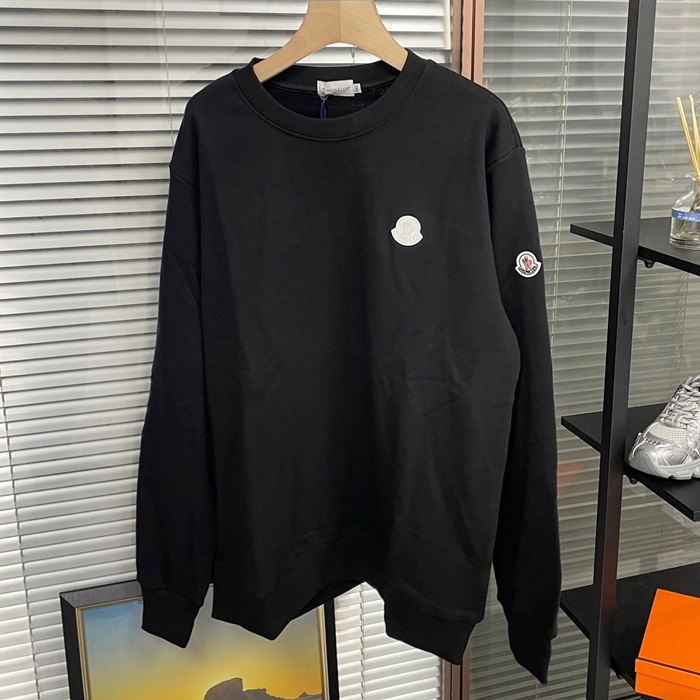 モンクレール メンズ ホワイト クルーネック 長袖Tシャツ - White  - moc02056x