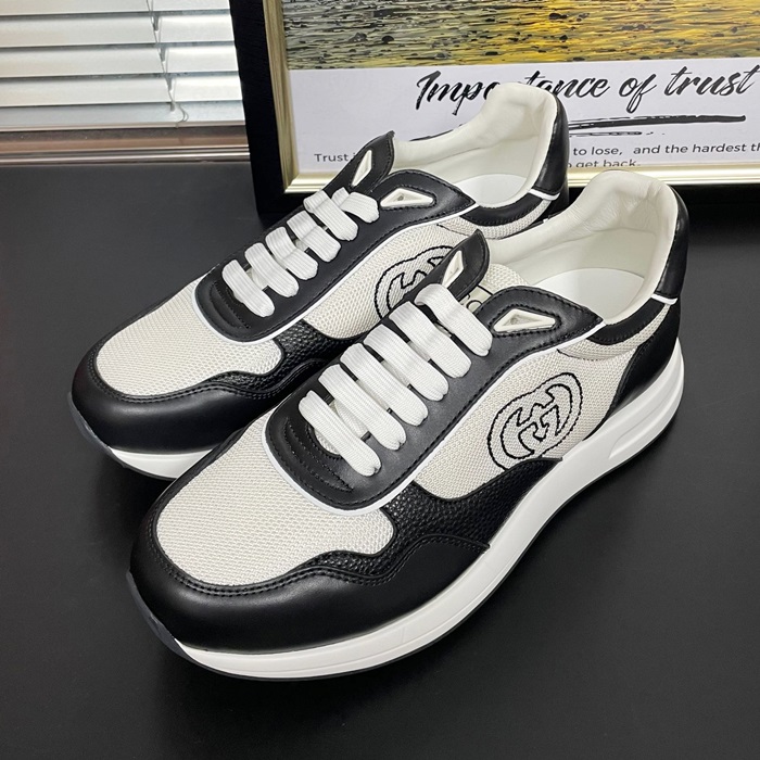 グッチ メンズ ブラック スニーカー - - gus849x