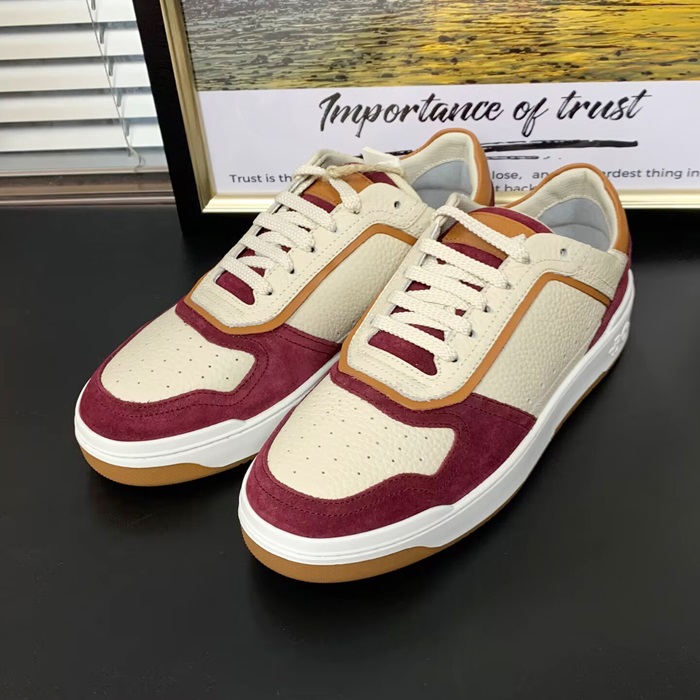 ブルネロクチネリ メンズ バーガンディ スニーカー -  Cucinelli Burgundy  - bru70x  : バーガンディ