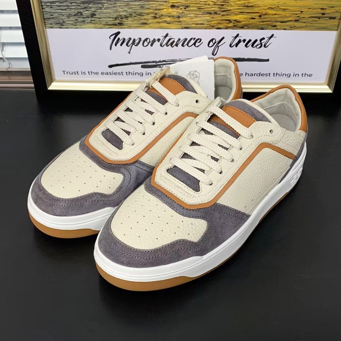 ブルネロクチネリ メンズ グレー スニーカー -  Cucinelli Gray  - bru68x