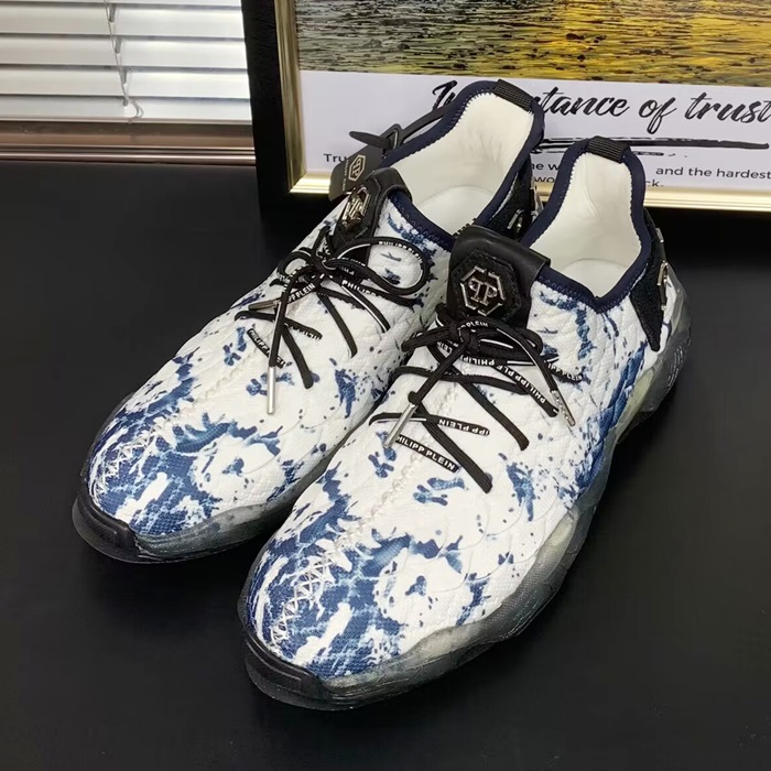 フィリッププレイン メンズ カジュアル ブルー スニーカー -  Shoes - phi0156x