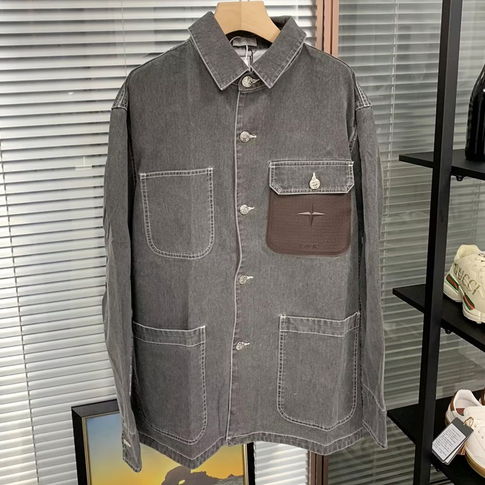 ディオール メンズ ディープグレー シャツ - dic1913x