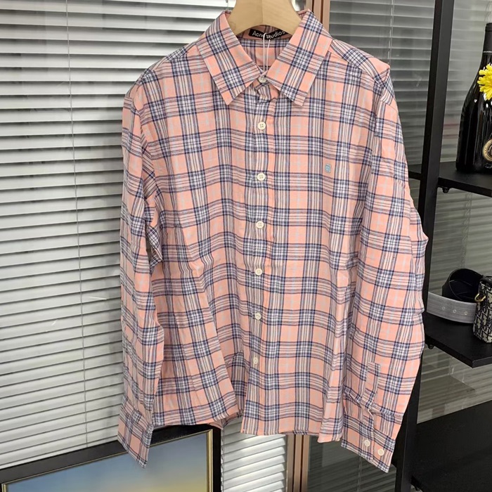 アクネ ユニセックス ピンク チェック シャツ - Acne StudiosPink Shirts - acn679x