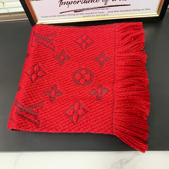 ルイヴィトン ユニセックス レッド マフラー - Red Muffler - lv237x