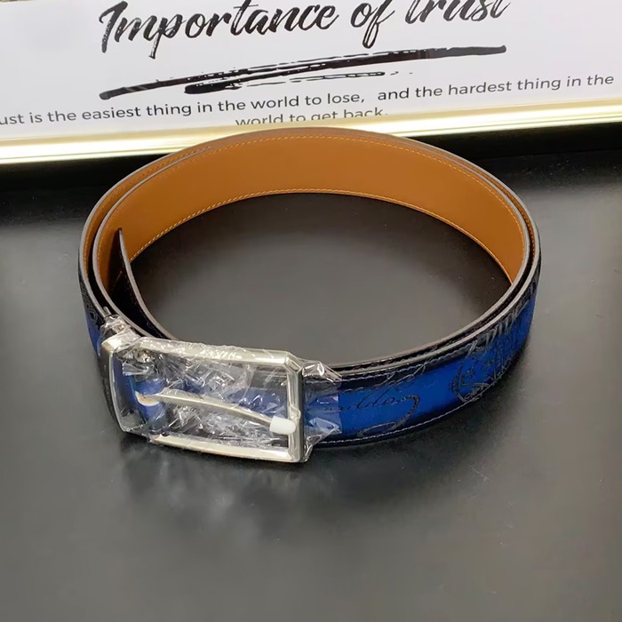 Belt,3.5cm,BLTBT0001 - ベルルッティメンズレザーベルト,3.5cm,ブルー