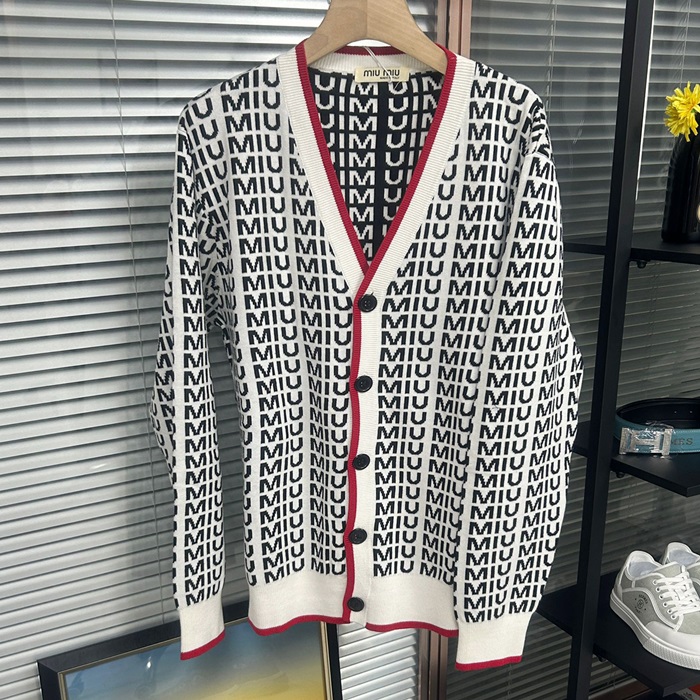 Miu miu  Trendy Knit  - ミュウミュウ レディース トレンディ ニット カーディガン Miu0184x ブラック