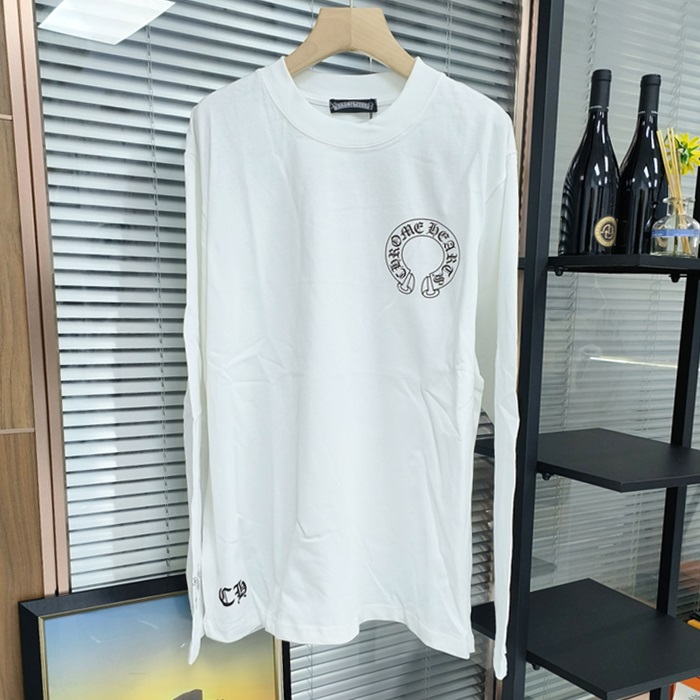 クロムハーツ メンズ ラウンドネック長袖Tシャツ -  Round- chc3532x