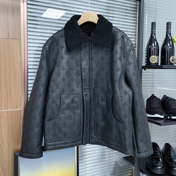 ルイヴィトン メンズ ブラック レザージャケット -  - lv259x