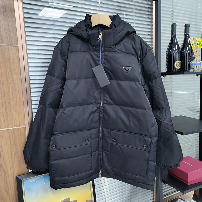 プラダ メンズ ブラック ダウン パディング -  - pr863x