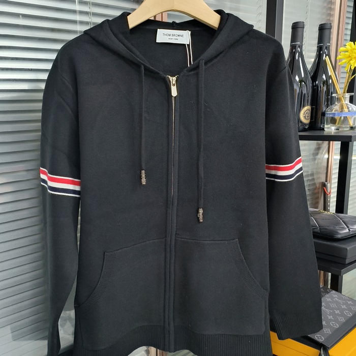 トムブラウン メンズ フード ニットアウターウェア - Hood Knitwear - thc3032x