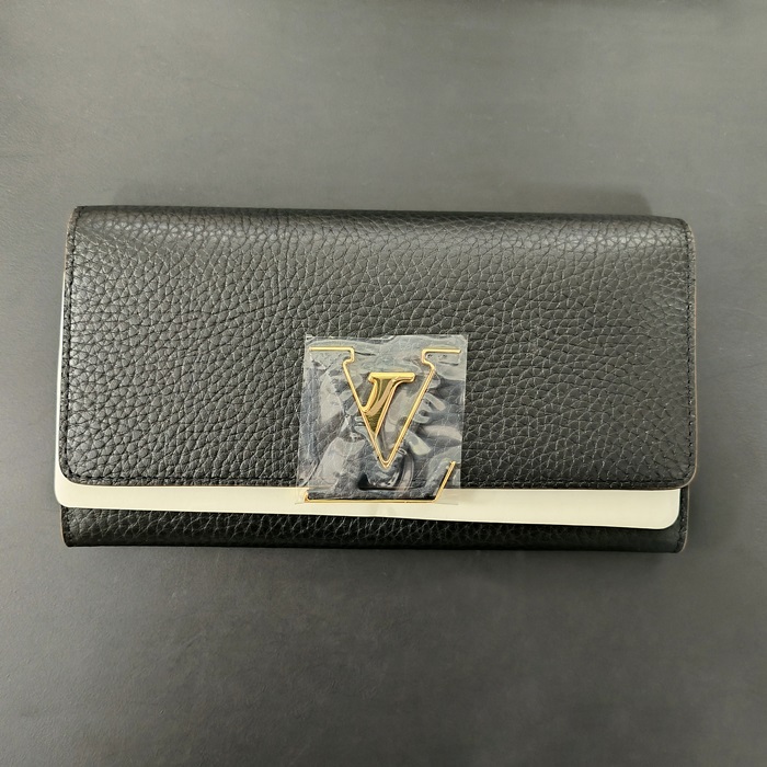 カプシーヌ   ,M61249 - ルイヴィトンカプシーヌ レディースレザー長財布, LOUW0429, Size(20cm),ブラック