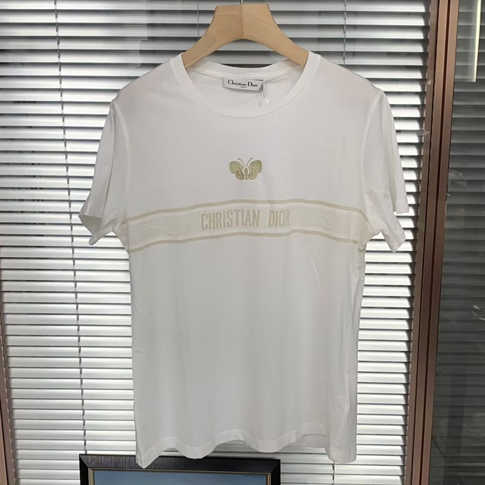 ディオール レディース ホワイト 半袖Tシャツ -   White  - dic1857x