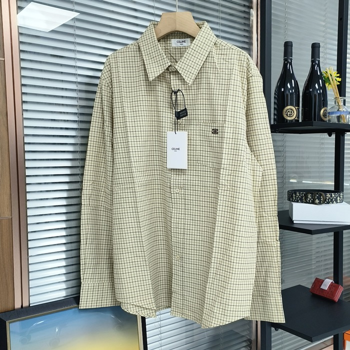 セリーヌ メンズ チェック シャツ - Flannel Shirts - cec3590x