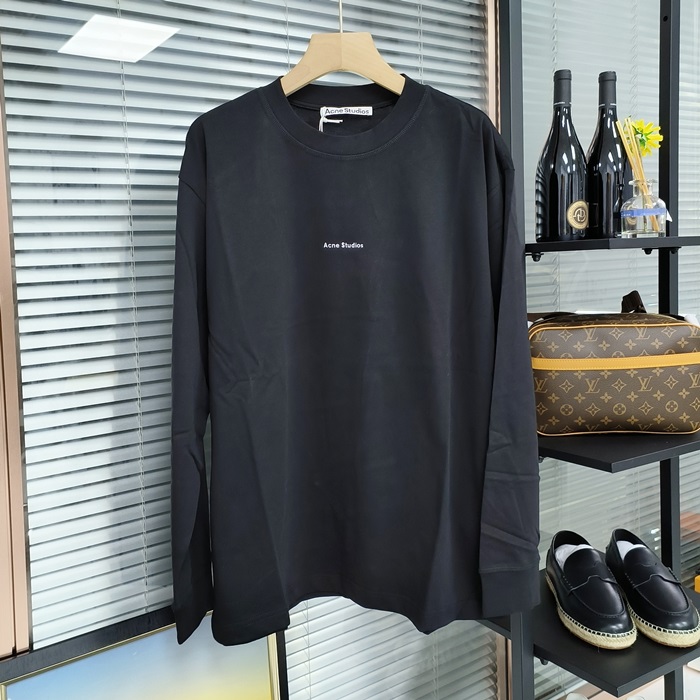 アクネ メンズ クルーネック 長袖Tシャツ - Acne Round- anc3395x