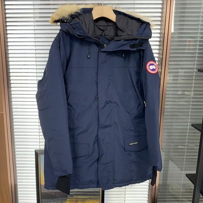  Pakka - カナダグース メンズ パディング パーカー CAN0049 , 2 (ブラック/ネイビー) SIZE (XS - 2XL)