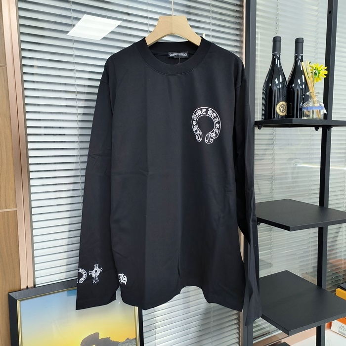 クロムハーツ メンズ ラウンドネック長袖Tシャツ -  Round- chc3506x