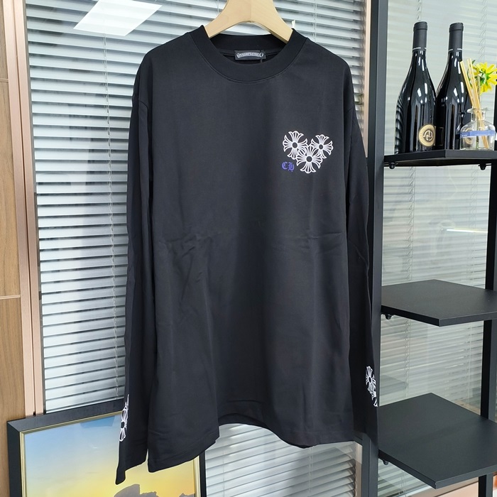 クロムハーツ メンズ ラウンドネック長袖Tシャツ -  Round- chc3510x