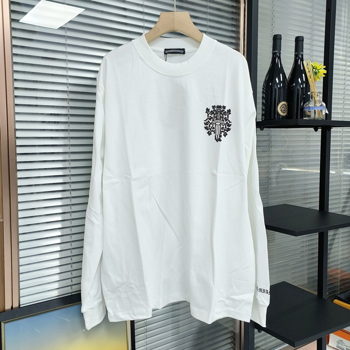 クロムハーツ メンズ ラウンドネック長袖Tシャツ -  Round- chc3530x
